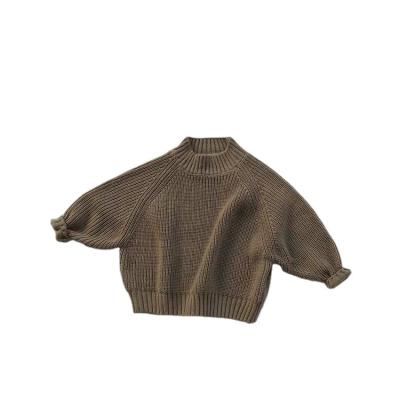 China Breathable Hot Selling GOTS Certified Organic Cotton Knitted Sweater With Thickened High Collar Half for sale