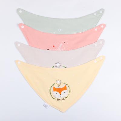 China New Leesourcing Antibacterial Washable Fashion Triangle Towel Baby Bib With Loop Blind Baby Feeding Bibs for sale