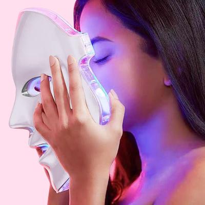 China Anti Agning Colored Photon Removal Mask JMK Smart 7 Colored Pigment Removal Silicone Beauty Therapy Voice Controlled Led Face Mask Wireless Led Mask for sale