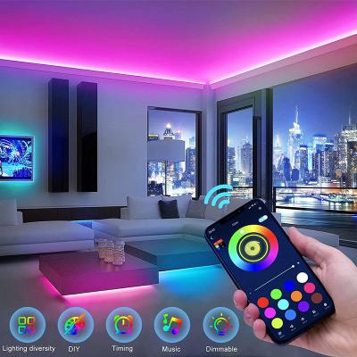 China NEW 2022 5m 10m RGB 5050 waterproof hotel music wifi controller led strip light full set for sale