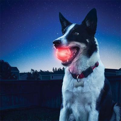 China High Effort Bouncing Ball Ignition Disco Ball Viable Flashing Pet Toy for sale