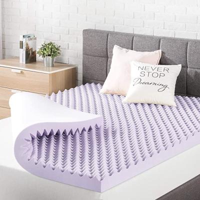 China Full Foldable 3 Inch Egg Crate Memory Foam Mattress Topper with Soothing Lavender Infusion for sale