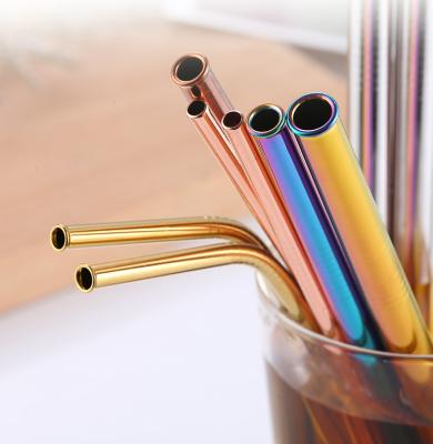 China Wholesale Customized Sustainable Portable SUS 304 Stainless Steel Straw Reusable Travel Hiking Hiking Bar Accessories for sale