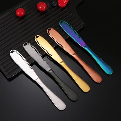 China Multifunctional Viable Dinner Knife Butter Spreader Stainless Steel Butter Knife for Cold Butter Chocolate and Soft Cheese for sale