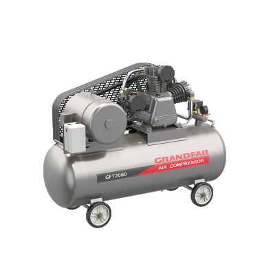 China Grandfar GFT2080 Series Compressors 5.5kw 150L 200L 300L 7.5HP Small Piston Belt Drive Lubricated Industrial Air Compressor for sale