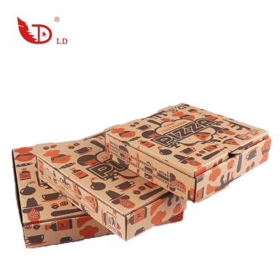 China Wholesale Recyclable Factory Cardboard Foldable Paper Pizza Boxes For Fast Meal Delivery for sale