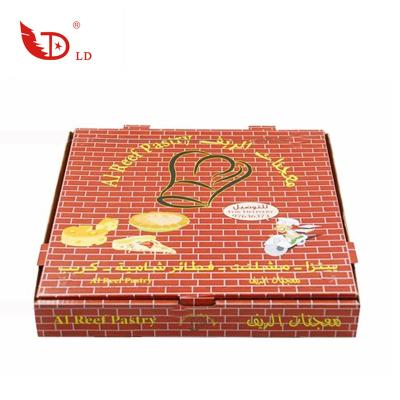 China Recycled Materials China Factory Custom Folding Pizza Packing Box With Custom Design for sale