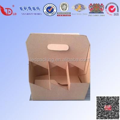 China Recycled Materials Brown Color / Kraft Paper And 6 Pack Beer Can Popular Style Hand for sale