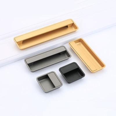 China Modern Simple Cupboard Door Closet Hidden Door handle Modern EU Concealed Button Shift Door Pulls Furniture Hardware for sale