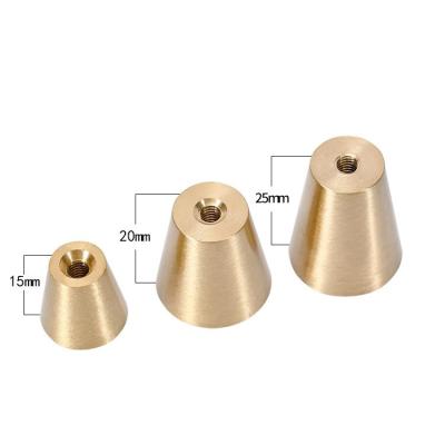 China Modern Pure Brass Knob Furniture Drawer handle Brushed Brass Locker Pulls for sale