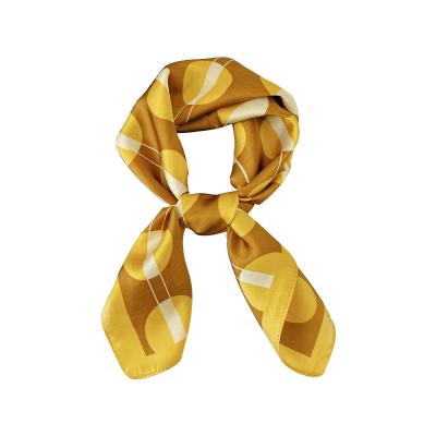 China Large Feeling 70*70cm Dot Pattern Bag Scarf Hair Tie Soft Smooth Smooth Neck Scarf For Women Square Silk Scarves for sale