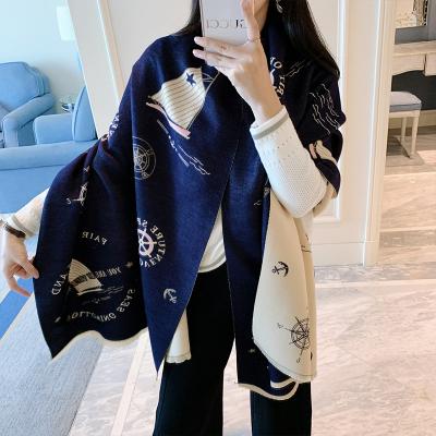 China Newest Scarf Factory Wholesale Autumn Winter Warmth Padded Shawl Cashmere Scarf Women for sale