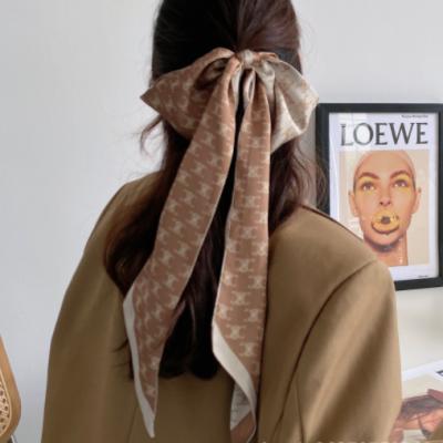 China Luxury Medium Scarf Hair Tie Neck Scarf For Women Silk Scarves for sale