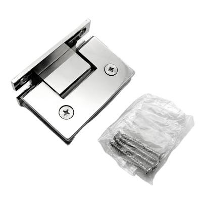 China Modern H-shaped Base Pivot Hinge 304 Stainless Steel Wall To Glass Clamp 90 Degree Mirror Shower Glass Door Hinge for sale