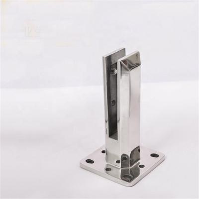 China Modern stainless steel balustrade spigot glass pool fencing adjustable glass railing spigot clamp frameless pool fence glass spigot for sale