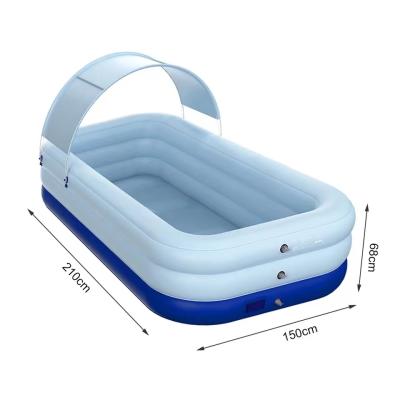 China High Quality Inflatable Pool Furniture Children Leisure Time Summer PVC Outdoor Swimming Bathing Pool With Tents for sale