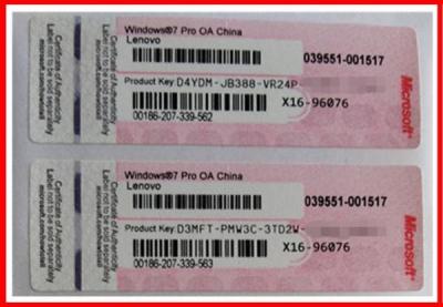 China Original Windows 7 Product Key Code professional 32 bit sp1 COA sticker for sale