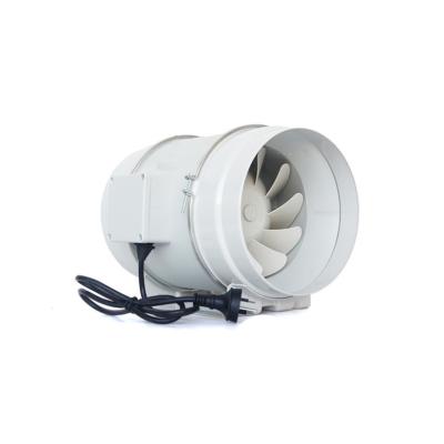 China Portable Ventilation Area 250mm High Quality Fresh Air System Low Noise Exhaust Ventilation Fan ABS Plastic Duct Fan for sale