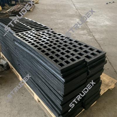 China High Screening Efficiency Customization Industrial Mining Screening Panels Rubber Square Holes Sieve Plate For Ore Dressing for sale