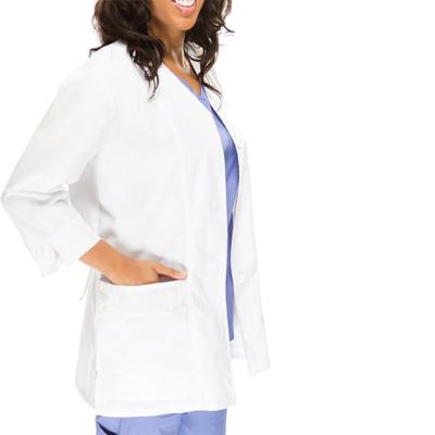 China Comfortable/Breathable/Durable/Anti-wrinkle Short Uniform White Coat Lab Workwear Hospital Coat for sale