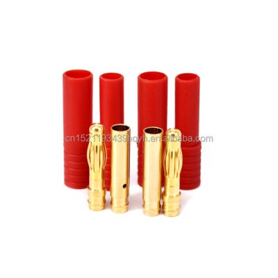 China HXT4.0mm Power Banana Plug Deans Bullet Male Female Connector With Red Sheath For RC Battery for sale