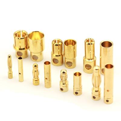 China RC Hobby Banana Plug Gold Plated Bullet Male 8mm Female Connector 2mm 3mm 3.5mm 4mm 5mm 6mm For RC Servo Motor ESC Parts for sale