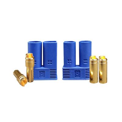 China dolls & High Quality Male Female Hobby Banana Plug 5mm Gold Plated Bullet EC5 Connector With Blue Housing For RC FPV Drone Lipo Battery for sale