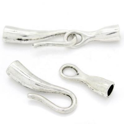 China Accessories Zinc Alloy Accessories For Jewelry Making Women Handmade Round DIY Hook Closure 5mm Jewelry Clasp For Leather for sale