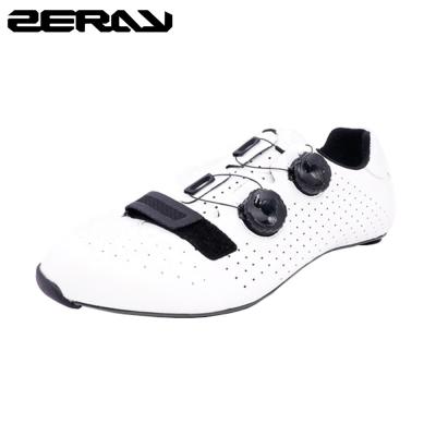 China level 12.6 hardness sole carbon cycling shoes for road bike white breathable sports sneaker ZERAY E11502 for sale