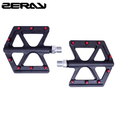 China Self-lubricating Wide Flat Bearing Platform Bike Pedal In Running Carbon Fiber Ultralight Anti-skid Pedals ZERAY ZP-D213 for sale