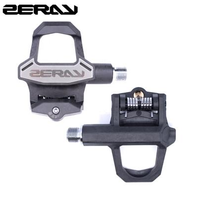 China 1 needle bearing+2 ball bearing bike pedals in carbon fiber running road self-locking ultralight bicycle pedal ZERAY ZP-115Cr for sale