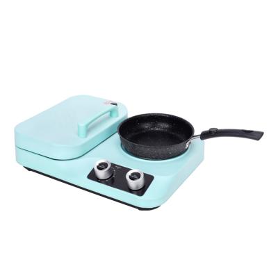 China Multifunctional Electric Home Food Toaster Nonstick Coating Machine 4 in 1 Breakfast Maker Machine with Pan Cereal Making and Grilling Oven for sale