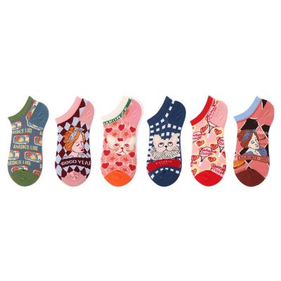 China New Cute QUICK-DRY Fashion Retro Cute Lolita Socks Soft Cotton Fancy Boneless Women Ankle Socks for sale