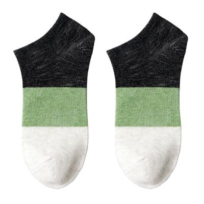 China Wholesale Color Matching Breathable Cotton QUICK DRY Jacquard Fashion Men's Ankle Socks for sale