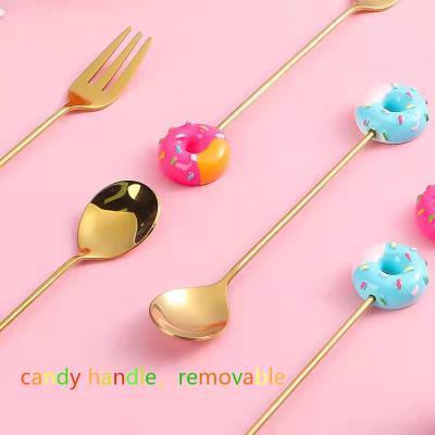 China Viable Mixing Candy Stainless Steel Tea Table Spoon Dessert Coffee Sugar Ice Cream Tea Spoon Mixing Milkshake for sale