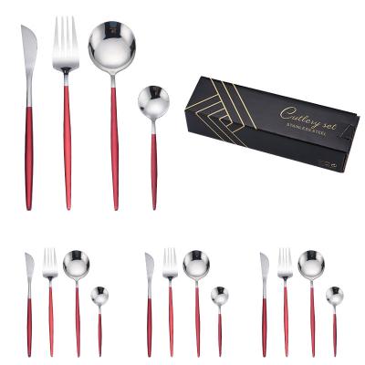 China Viable Popular Hot SALE Table Fork Knife Spoon Teaspoon 304 Stainless Steel Metal Cutlery Set for sale