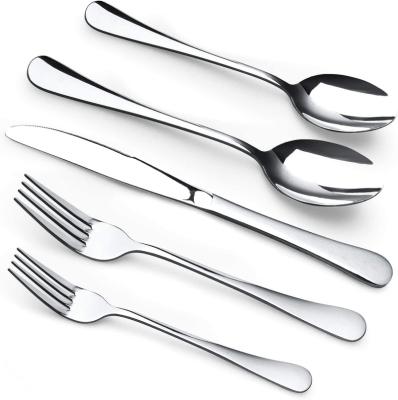 China Sustainable Stainless Steel Flatware Set Dining Dinnerware Cutlery Set Include Knife Fork Spoon for sale