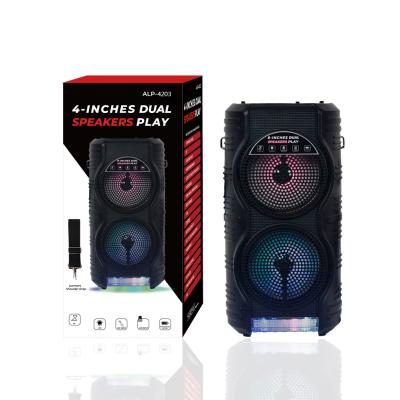 China Phone Function Dual 4 Inch Mini Mold JBI Private Boombox Home Theater Portable Outdoor Speaker With Belt for sale