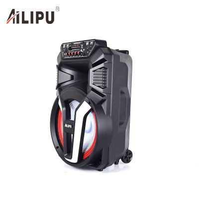 China 2021 EZCast Ailipu Multifunctional Sound Box Outdoor Boombox 12 Inch Trolley Speakers for sale