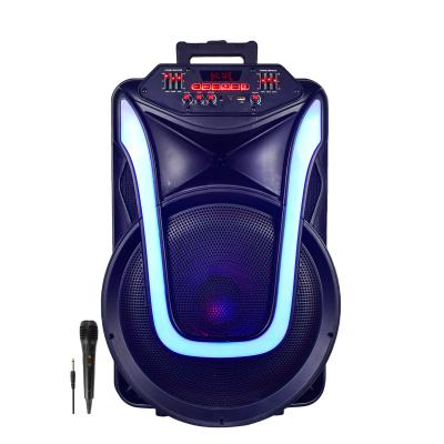 China Private Function Phone 2021 Model New 15 Inch Portable Trolley Speaker With Lead-Acid Battery for sale