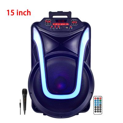 China Phone Feature Professional Audio Built In 15 Inch Speaker Box Amplifier Gift Speaker Trolley DJ Active PA for sale