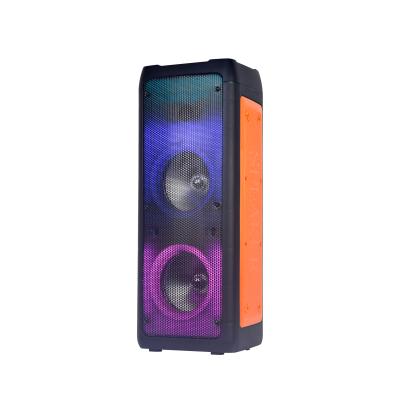 China Double 12 Inch Boombox 2 Subwoofers Phone Function Dinner DJ Large Battery Bass Outdoor Active Music Speaker Plastic Case for sale