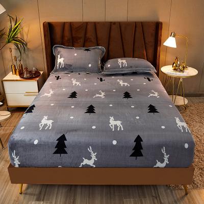 China Factory Sale Soft Warm Luxury Satin Flannel Fleece Stocklot Carry Cover For Tri Folding Single Mattress for sale