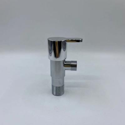 China New Design 201 Home Kitchen Stainless Steel Angle Valve 1/2 3/8 Brass Cartridge Triangle Valve Wash BasinWater Angle Valve for sale