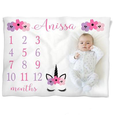 China PORTABLE Newborn Baby Month Milestone Blanket Custom for sale