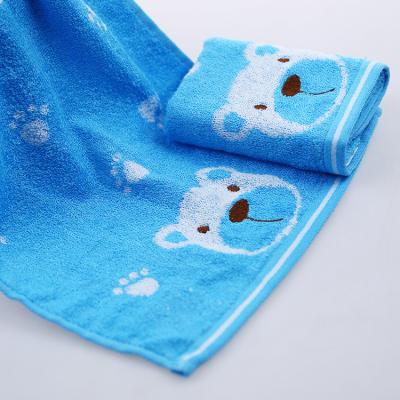 China Wholesale Child Safe Cotton Factory Custom 100% Cartoon Printed Baby Kids Face Towel for sale