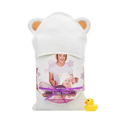 China Wholesale Customized Animal Design Child Safe 600 GSM Washcloth Bamboo Baby Hooded Bath Towel Wrapping Set for sale