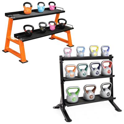 China Wholesale Kettle Bell Rack Double Layer Custom Kettle Rack Tp-298 for sale