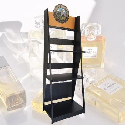 China Advertising Boutique Display Rack Metal Perfume Rack Custom Display Rack Store Perfume Racking Display for sale