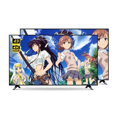 China Narrow Screen Home/Hotel/Project TV 4K HD Eye Protection 49 Inch Android Smart Television Customize Frame and Package for sale